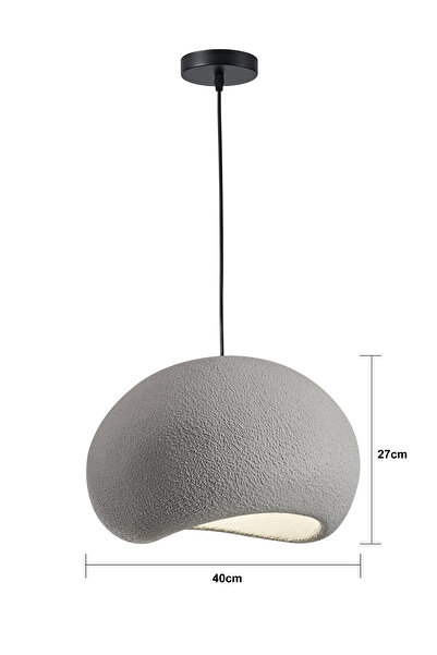 Apliqa Tretan Tekli Gri Beton Modern Sarkıt Oturma Odası Salon Sarkıt Avize