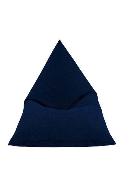 House One Linen Bean Bag Chair with Filing EPS Beads 140x110x90 cm - Dark Blue