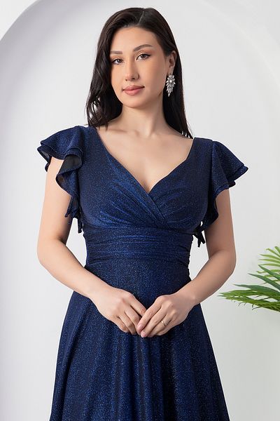 PULLIMM Rochie de seară cu mâneci cu sclipici - 39925