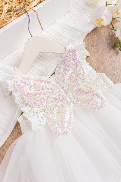 Babymod Güpürlü Askılı %100 Pamuk Kız Bebek Elbise Tulum