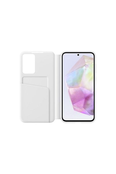 Samsung A35 Smart View Wallet Case - White