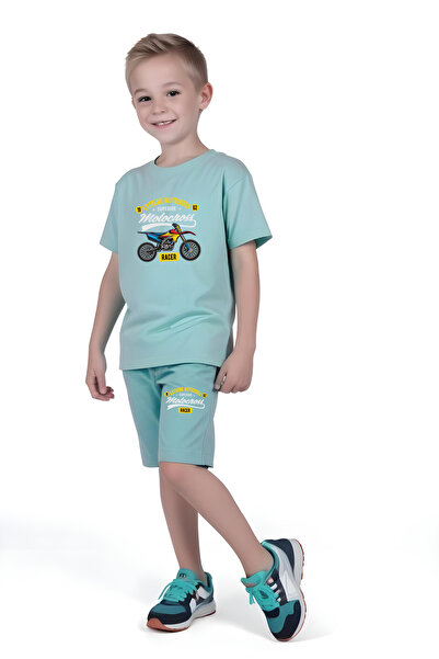 panios kids Σετ μπλουζάκι και μπλουζάκι με στάμπα Motocross Boy's Capri και μ...