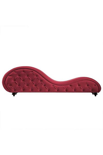 soufa dibaj Romantic Chaise Longue Luxury Upholstery Pattern Of Velvet Fabric - Burgundy -180x80x50cm