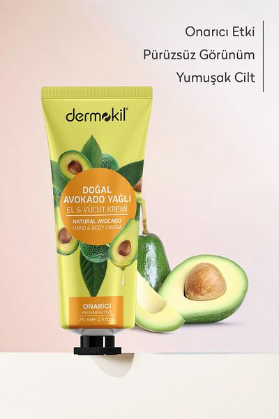 Dermokil 75 ml Avocado Oil Hand and Body Cream