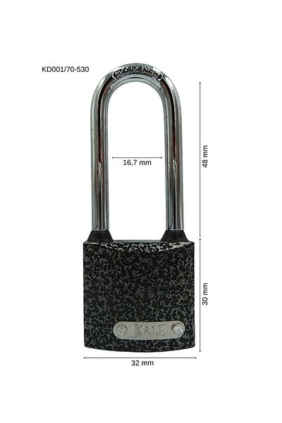 Kale Kilit Kd001/70-530 Castle Long Hook Padlock 30mm