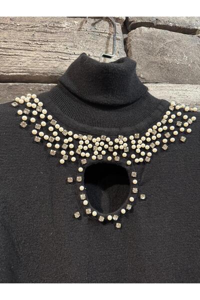 SELVİLERBUTİK İNCİLİ BOĞAZLI KAZAK