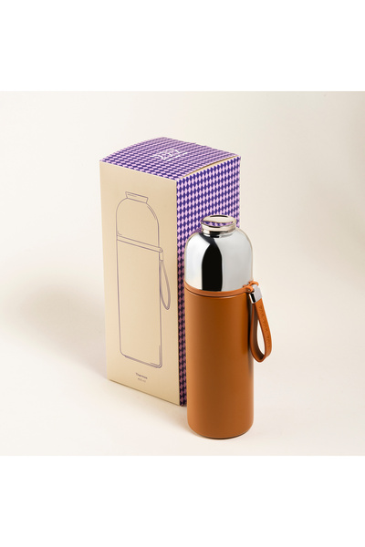 Zsa Zsa Zsu Panyu Çelik Termos 400 Ml Kahverengi