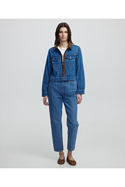 İpekyol Fabric Mix Denim Coat