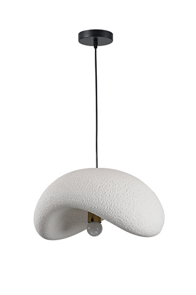 Apliqa Voliny Tekli Beyaz Beton Modern Sarkıt Oturma Odası Salon Sarkıt Avize