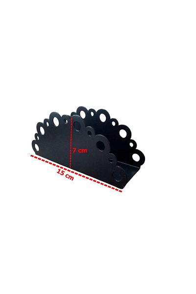 ardini Black Matte - Glare Napkin Holder and Circle