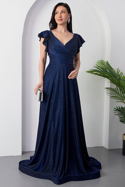 PULLIMM Rochie de seară cu mâneci cu sclipici - 39925