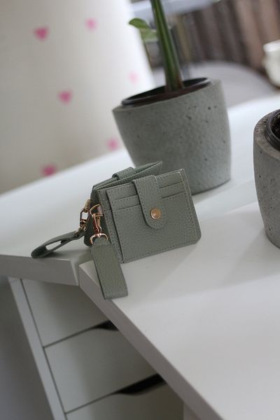 Moom Bag Portofel pentru femei, verde mentă, pentru carduri de mascotă