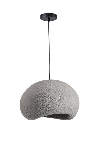 Apliqa Tretan Tekli Gri Beton Modern Sarkıt Oturma Odası Salon Sarkıt Avize