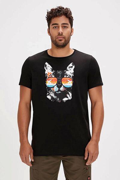Bad Bear تي شيرت رجالي من Manx تي شيرت 24.01.07.011 NightBlack