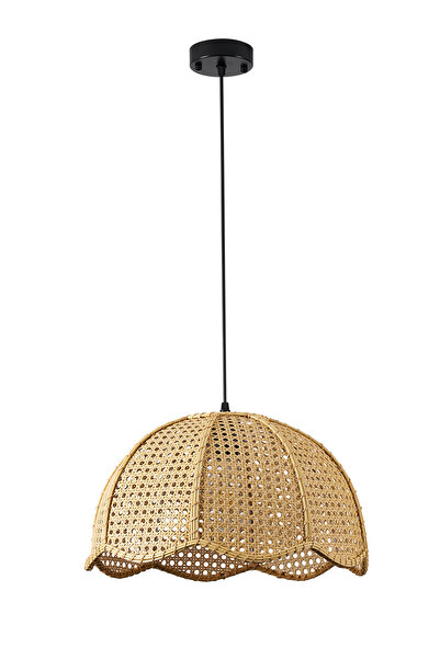 Apliqa Alvise Tekli Hazeran Model Rattan Modern Tasarım Oturma Odası Avize