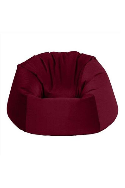 House One Naya | Velvet Bean Bag Chair with Filing EPS Beads   110x80x67 cm - Burgundy