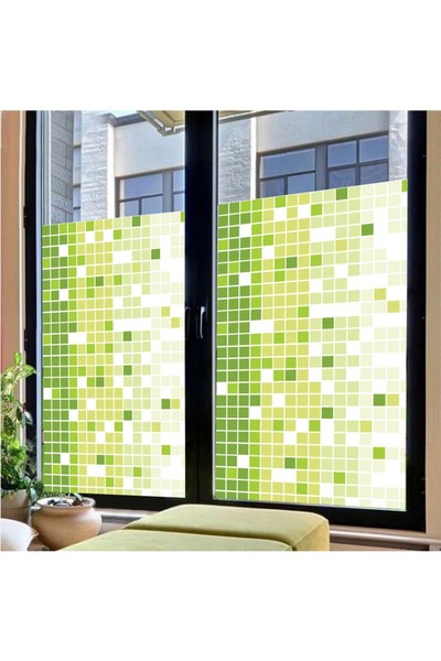 WINK FOL Cam Vitray Folyo, Kendindin Yapışkanlı, Desnli Buzlu Cam Folyo 61x100 cm