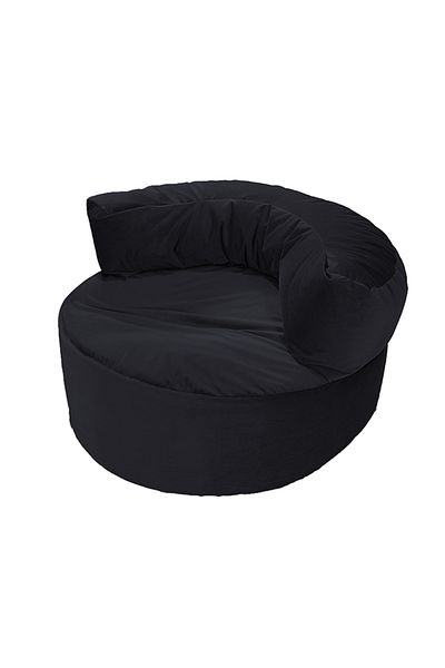 House One Velvet Bean Bag Chair With Filling - Dark Grey