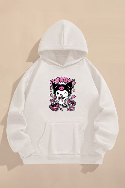 SELF CONTROL Ecru Kids Sweatshirt - Three Thread Raster, Character Printed