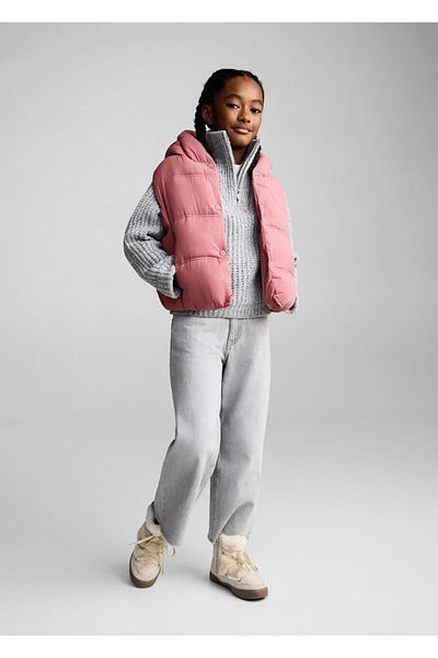 MANGO Kids Hooded quilted vest