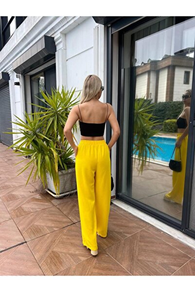 For Angels Linen Elastic Waist Loose Fit Trousers