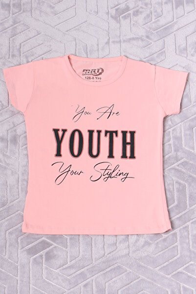 HÇM تي شيرت مطبوع برقبة دائرية موديل C39 للفتيات