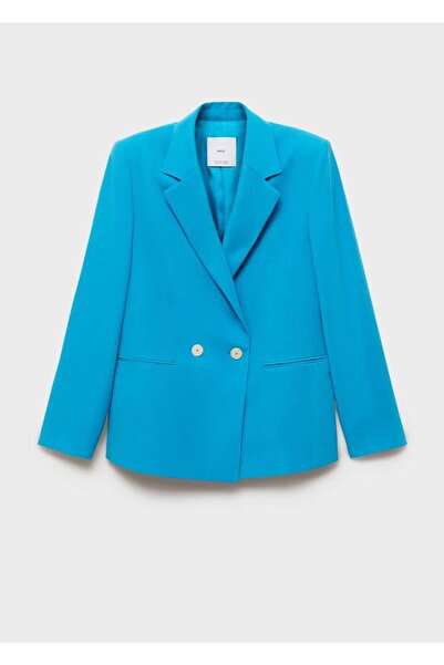 MANGO Woman Düz kesim blazer ceket
