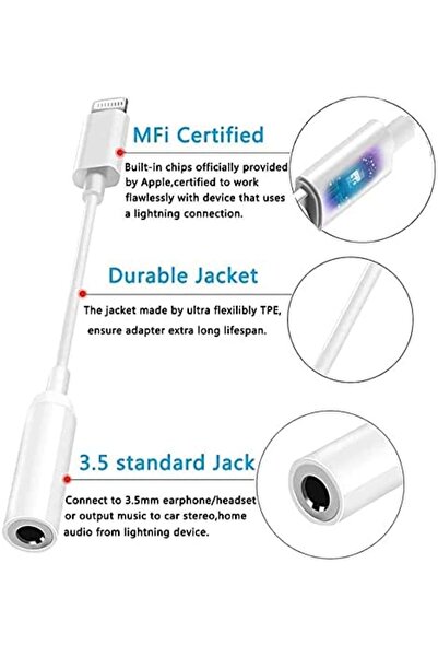 Others Headphone Jack Adapter Compatible with iPhone Lightning to 3.5mm Audio by HP Digital for All Devices