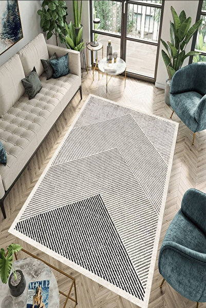 eco concept Çizgili Desen Halı, Yolluk, Kaymaz Taban Halı, Yıkanabilir Halı, İskandinav Dekorasyon