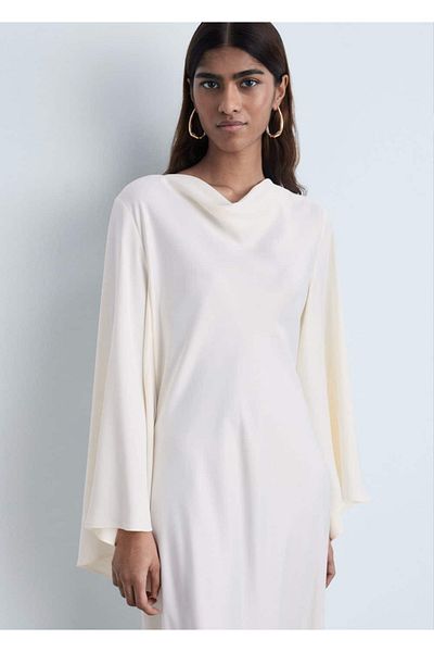 MANGO Woman Rochie lungă din satin