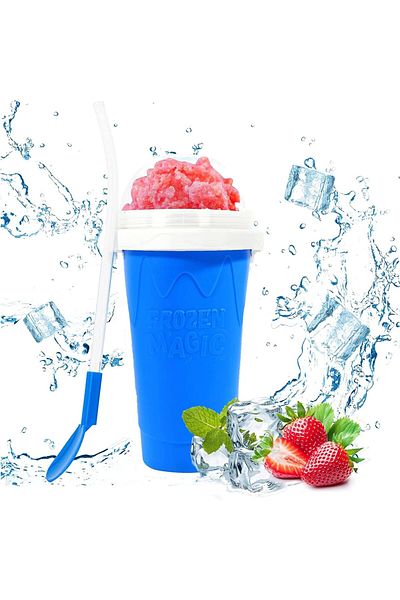 AWH Slushie Maker Cup, Magic Squeeze Cooling Maker for Milkshake, Smoothie, Ice Mug, Portable