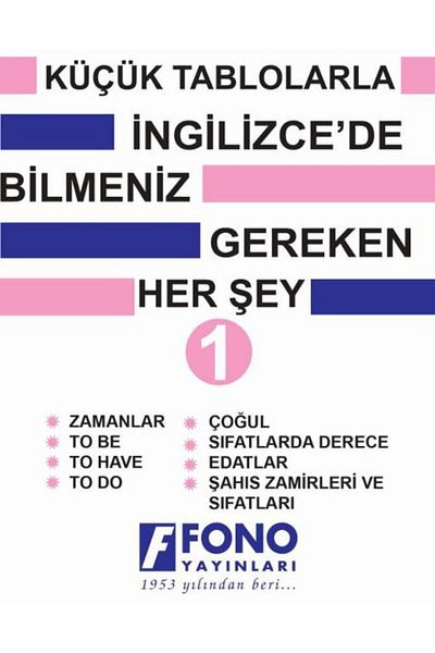 Fono Yayınları Everything You Need to Know in English with Small Tables
