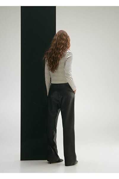 MANGO Woman Çizgili örgü hırka