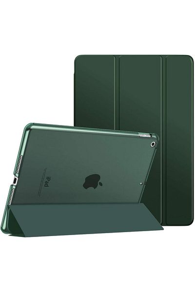 AWH iPad 8th/7th Gen 10.2 Case, Slim Smart Shell Stand Cover, Auto Wake/Sleep, Midnight Green.