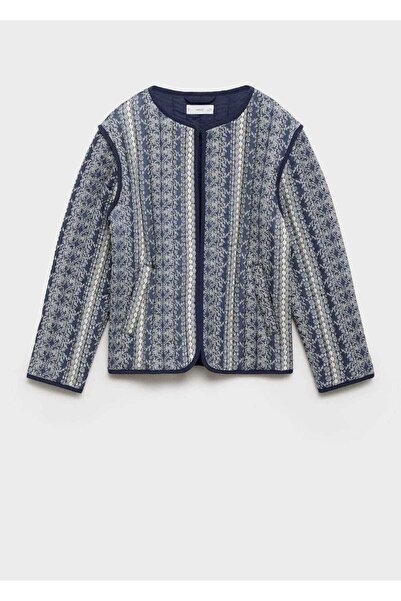 MANGO Kids Desenli kapitone ceket