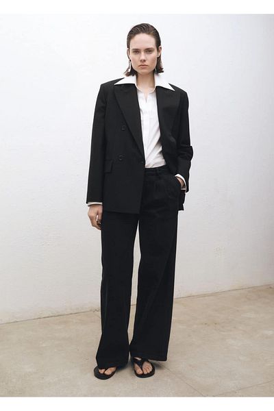 MANGO Woman Wideleg Pencil Jean Trousers