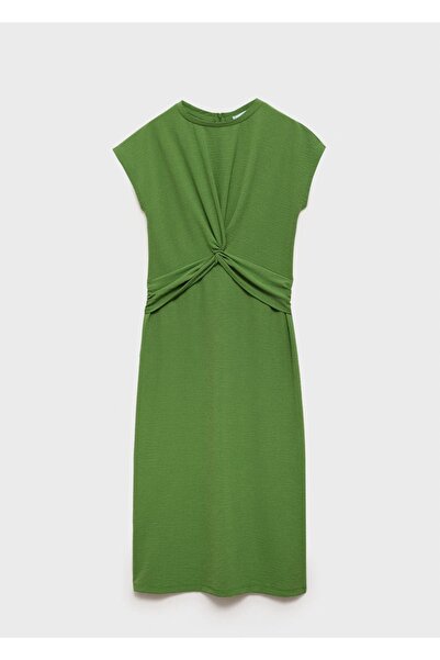 MANGO Woman Düğümlü midi elbise