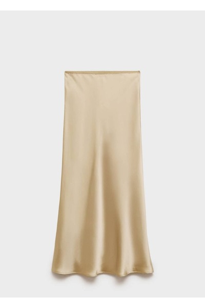 MANGO Woman Uzun saten etek