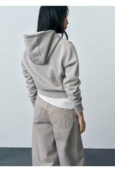 MANGO Woman Hanorac scurt cu glugă