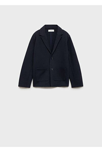 MANGO Kids Jachetă blazer din tricot cu buzunare