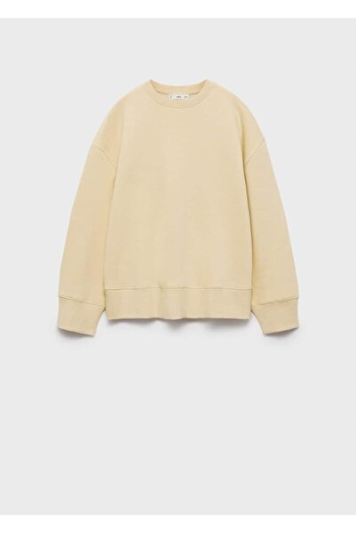 MANGO Woman Geniş kesim koton sweatshirt