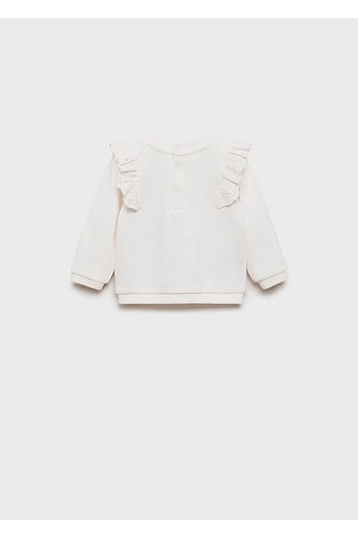MANGO Baby Sweatshirt with Frills Embroidery