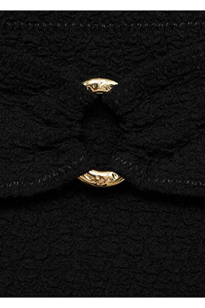 MANGO Woman Partea de jos a bikini-ului cu aspect de prosop cu talie înaltă