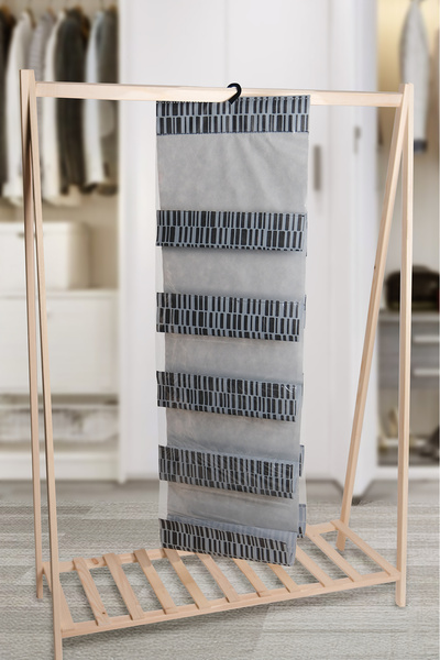 ADARYA HOME 10 Pockets In-Cabinet Bag Shoe Organizer (Zebra)