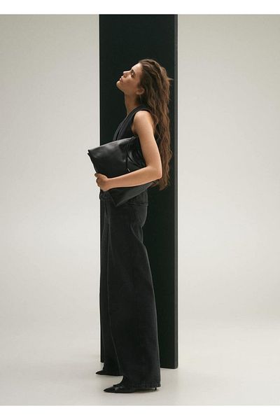 MANGO Woman Wideleg Jeans with High Waist