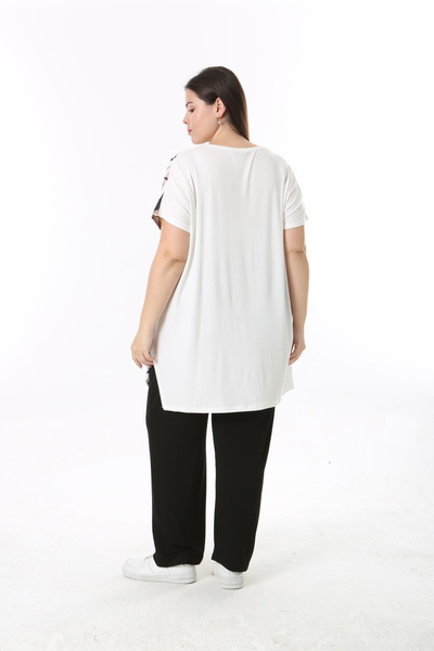 XL Modam Women's Digital Print Plus Size Tunic