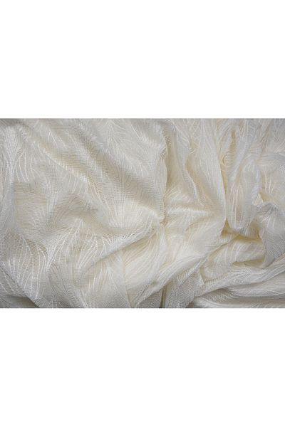 AKÇA TEKSTİL Kdk 2580 Pattern Cream Color Single Wing Pre-Planted Pleated Background Curtain 300*260 cm