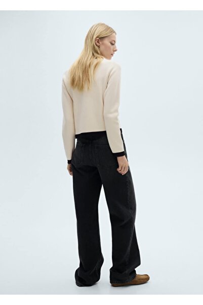 MANGO Woman Tricotine Jacket with Jewelry Buttons