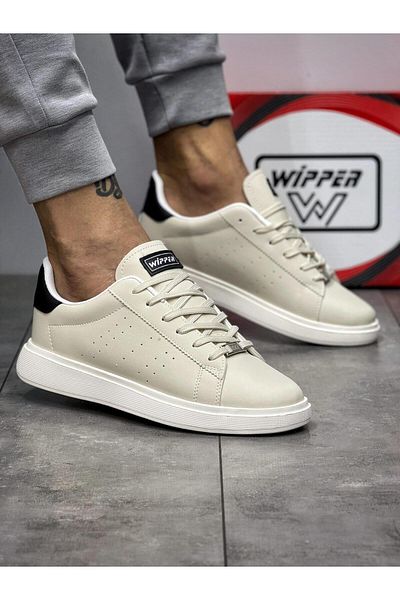 Leathermens Unisex White Sneaker - Καθημερινά άνετα αθλητικά παπούτσια