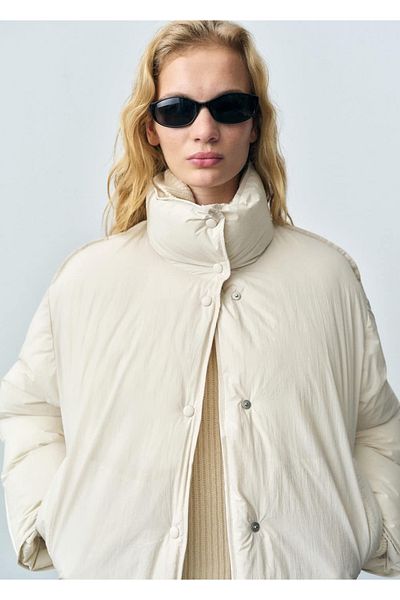 MANGO Woman Quilted Crop Anorak Shoes